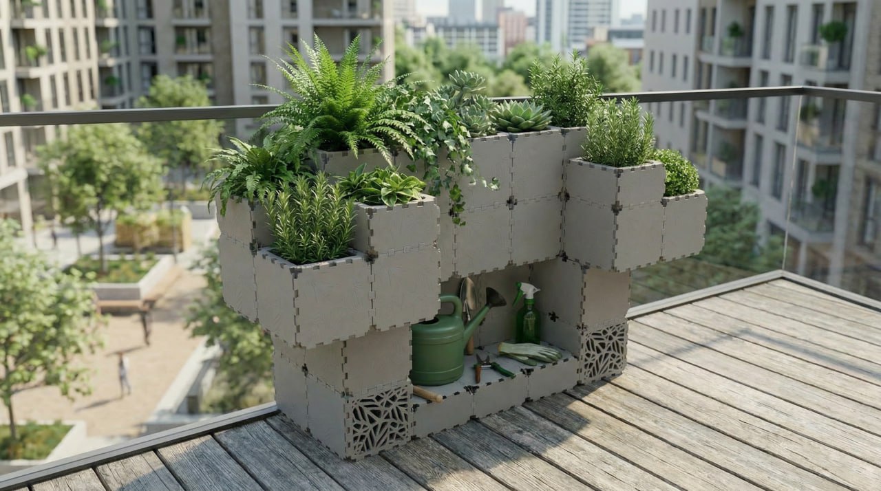 Modular Balcony Planters & DIY Vertical Garden Systems